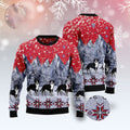FUNSTUFFPRINT Bernese Mountain Dog Snow Ugly Christmas Sweater, Dog Ugly Christmas Sweater, Ugly Dog Sweaters Ugly Sweater