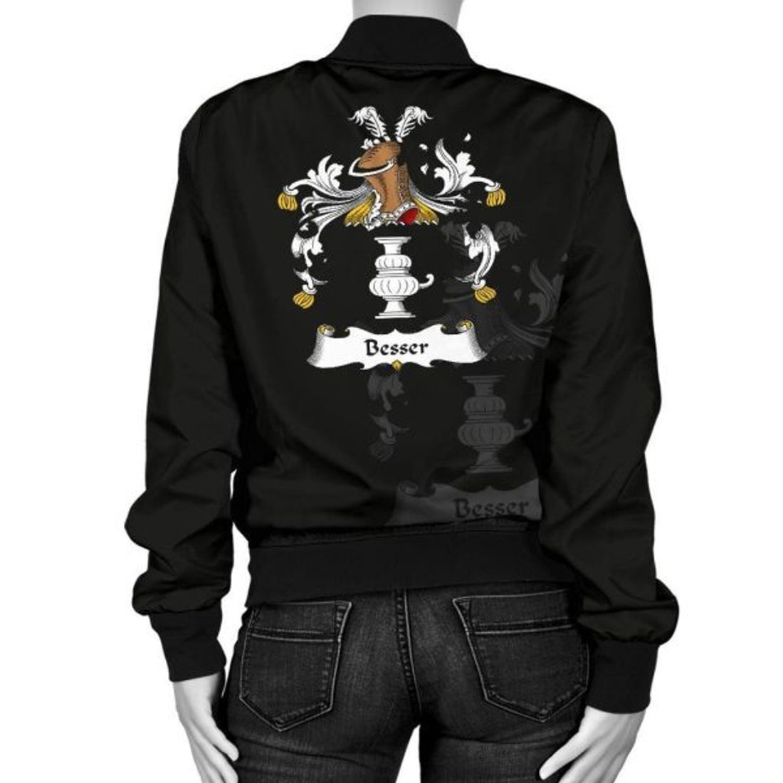 FUNSTUFFPRINT Besser Germany Men's Bomber Jacket - German Family Crest 3D Bomber Jacket