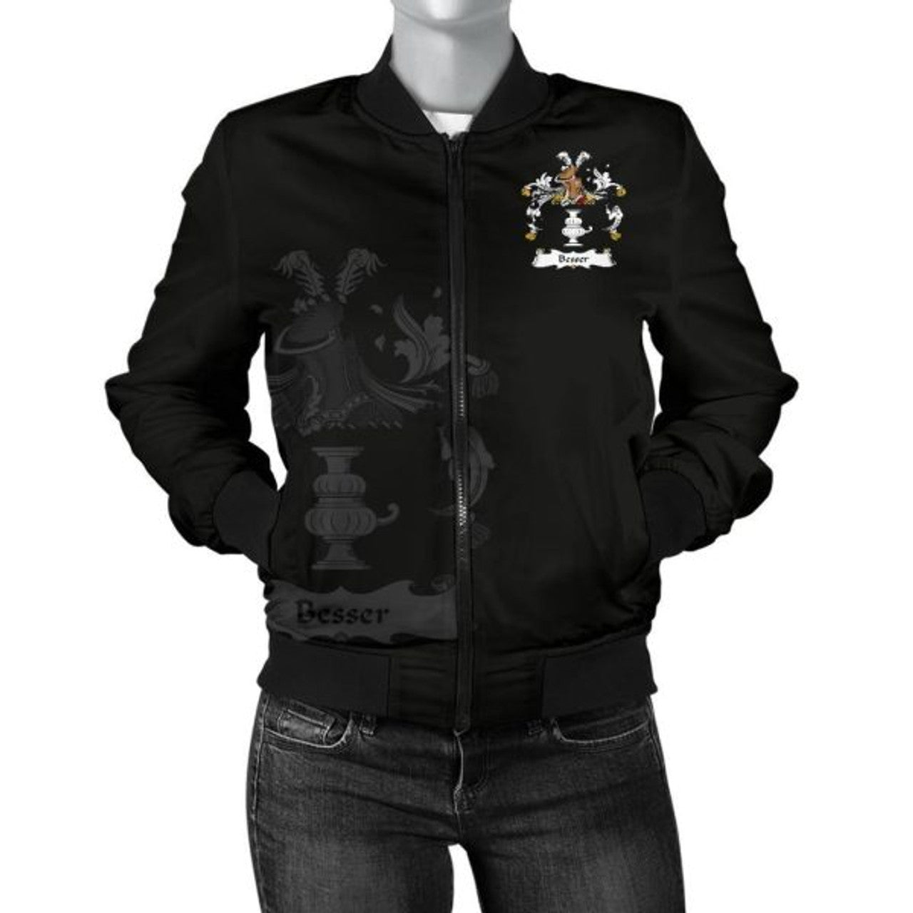 FUNSTUFFPRINT Besser Germany Men's Bomber Jacket - German Family Crest 3D Bomber Jacket