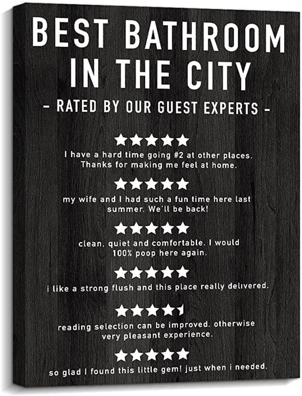 Best Bathroom In The City, Bated By Our Guest Experts, Bathroom Poster Poster and Canvas