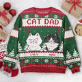FUNSTUFFPRINT Custom Best Cat Dad Ever Ugly Sweater