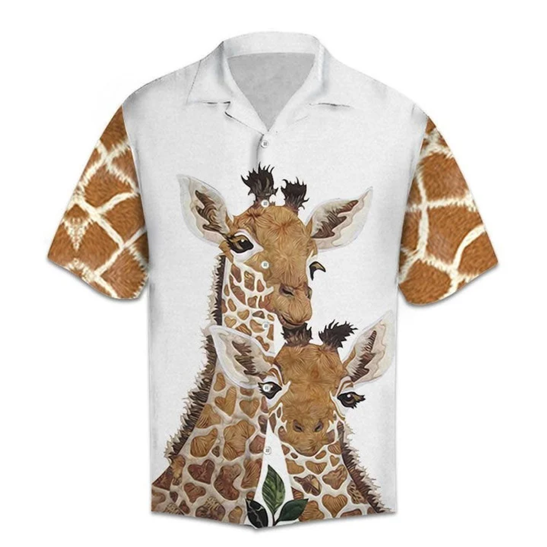 Best Holiday Gifts Ideal Happy Giraffe Family Portrait hawaiian Shirt for men and women