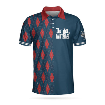 Best Papa By Par Argyle Pattern Custom Polo Shirt, Personalized Polo Shirt, Best Golf Shirt For Men