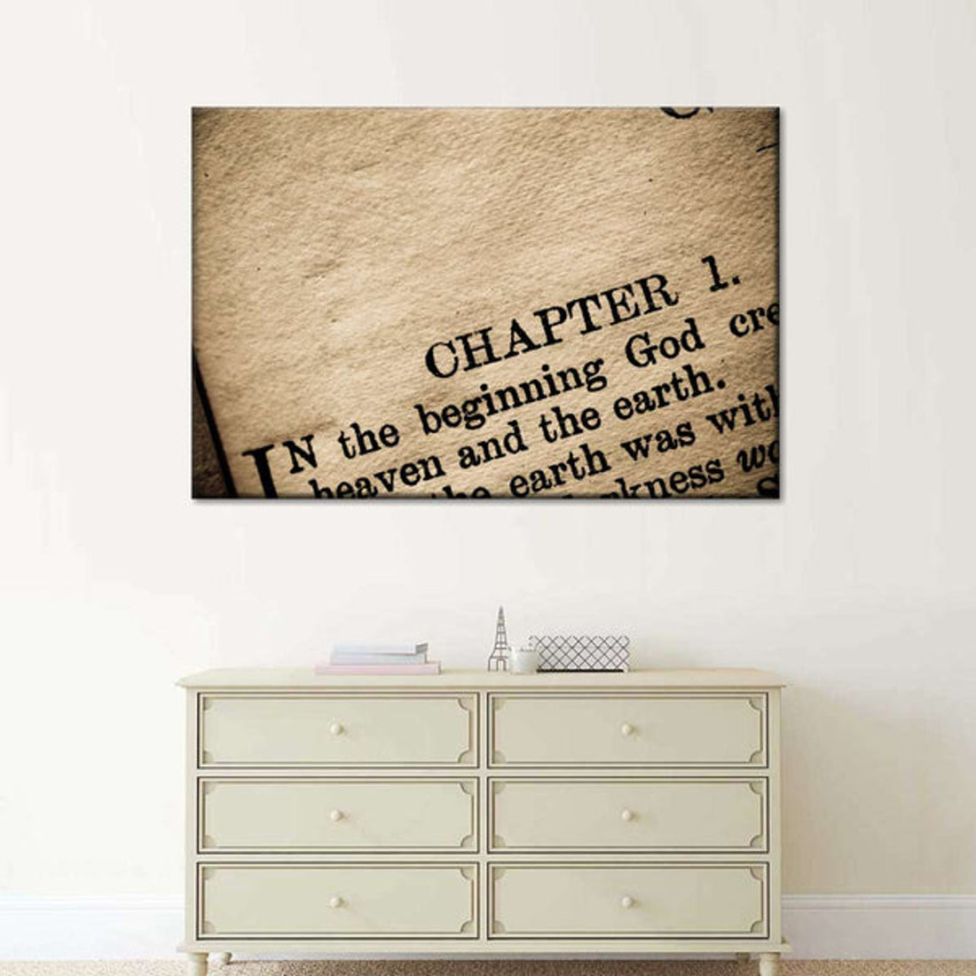 Bible Book Of Genesis Canvas Wall Art - Christian Canvas Wall Art - Religious Wall Art Canvas