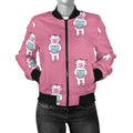 FUNSTUFFPRINT Bigfoot Pattern Print Women Casual 3D Bomber Jacket
