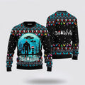 FUNSTUFFPRINT Bigfoot Christmas Ugly Christmas Sweater - Gifts For Ugly Sweater Lovers Ugly Sweater