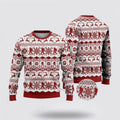 FUNSTUFFPRINT Bigfoot Classic Red Pattern Ugly Christmas Sweater – Best Gift For Christmas Ugly Sweater