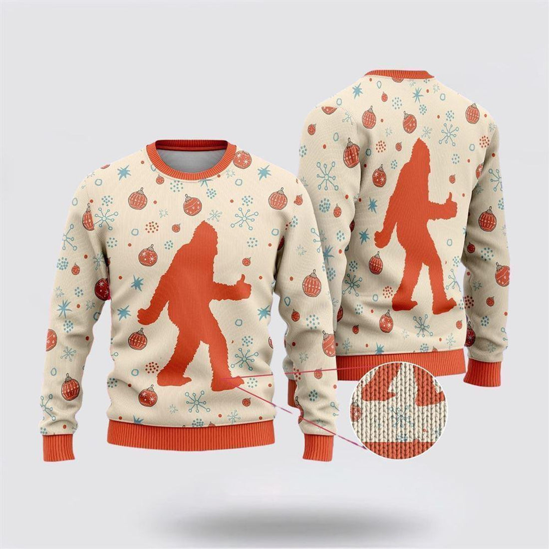 FUNSTUFFPRINT Bigfoot Funny christmas Ugly Christmas Sweater – Best Gift For Christmas Ugly Sweater