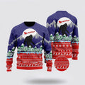 FUNSTUFFPRINT Bigfoot Merry Christmas Ugly Sweater - Gifts For Bigfoot Lovers Ugly Sweater