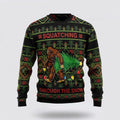 FUNSTUFFPRINT Bigfoot Snow Ugly Christmas Sweater For Men, Best Gift For Christmas, Christmas Fashion Winter Ugly Sweater