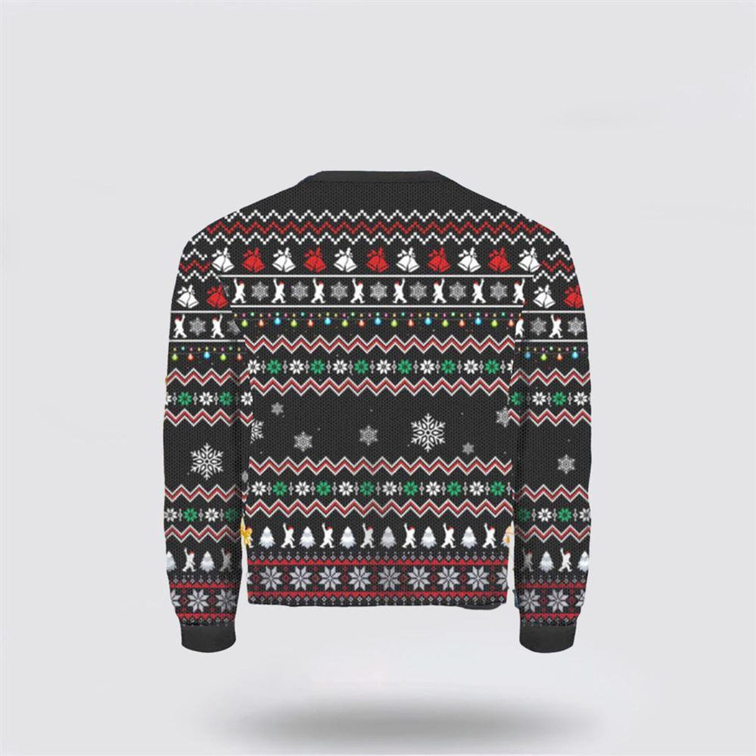 FUNSTUFFPRINT Bigfoot Squatchin' Through The Snow Ugly Sweater - Gifts For Bigfoot Lovers Ugly Sweater