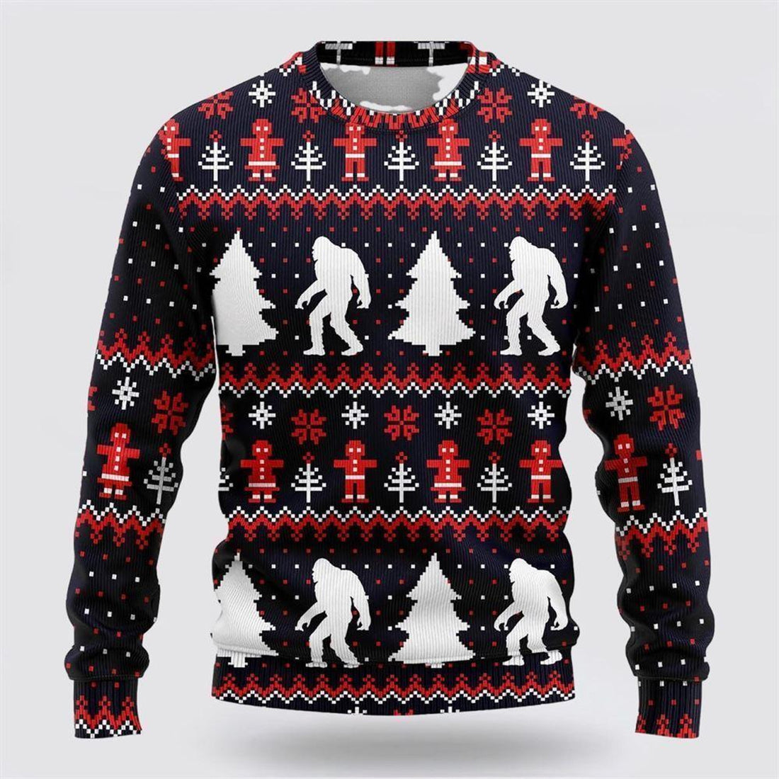 FUNSTUFFPRINT Bigfoot Sweet Ginger Cookies Ugly Christmas Sweater – Best Gift For Christmas Ugly Sweater