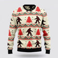 FUNSTUFFPRINT Bigfoot Tree Ugly Christmas Sweater For Men, Best Gift For Christmas, Christmas Fashion Winter Ugly Sweater