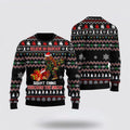 FUNSTUFFPRINT Bigfoot Ugly Sweater, Believe In Bigfoot Squat Ugly Christmas Sweater For Men, Best Gift For Christmas, Christmas Fashion Winter Ugly Sweater