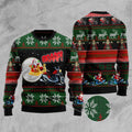 FUNSTUFFPRINT Biker Santa Xmas Ugly Christmas Sweater, Christmas Sweater, Ugly Sweater, Funny Xmas Sweaters Ugly Sweater