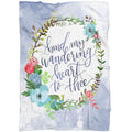 FUNSTUFFPRINT Bind My Wandering Heart To Thee Fleece Blanket - Christian Blanket - Bible Verse Blanket