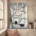 Bird Painting Old Tree God Knew My Heart Needed You Canvas Wall Art - Christian Poster - Religious Wall Decor