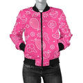 FUNSTUFFPRINT Birthday Print Pattern Women Casual 3D Bomber Jacket