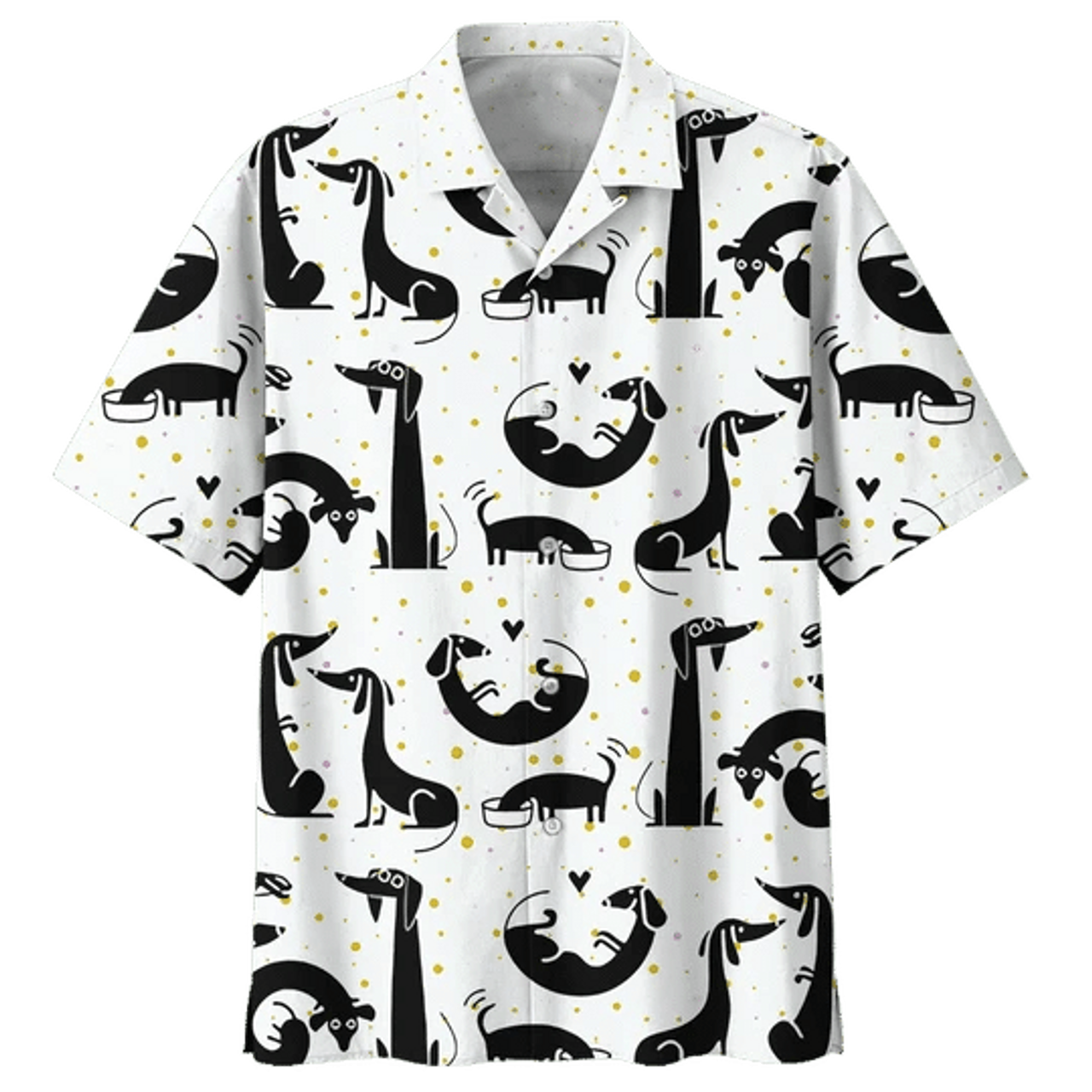 Black And White Dachshund Hawaiian Shirt, dachshund dog hawaii shirt for Men and women