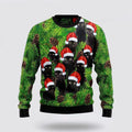 FUNSTUFFPRINT Black Cat Christmas Tree Ugly Christmas Sweater – Cat Lover Christmas Sweater Ugly Sweater