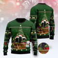 FUNSTUFFPRINT Black Cat Group Xmas Ugly Christmas Sweater, Christmas Cat Ugly Sweater, Ugly Cat Xmas Sweater Ugly Sweater