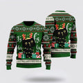 FUNSTUFFPRINT Black Cat Hohoho Ugly Christmas Sweater For Men And Women, Best Gift For Christmas, Christmas Fashion Winter Ugly  Sweater