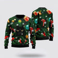FUNSTUFFPRINT Black Cat Inside Tree Ugly Christmas Sweater For Men And Women, Best Gift For Christmas, Christmas Fashion Winter Ugly  Sweater