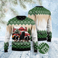 FUNSTUFFPRINT Black Cat Let It Snow Ugly Christmas Sweater, Christmas Cat Ugly Sweater, Ugly Cat Xmas Sweater Ugly Sweater