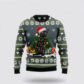 FUNSTUFFPRINT Black Cat Merry And Bright Ugly Christmas Sweater – Cat Lover Christmas Sweater Ugly Sweater