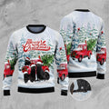 FUNSTUFFPRINT Black Cat Merry Christmas Ugly Christmas Sweater, Christmas Cat Ugly Sweater, Ugly Cat Xmas Sweater Ugly Sweater