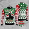 FUNSTUFFPRINT Black Cat Oh Christmas Tree Ugly Christmas Sweater, Christmas Cat Ugly Sweater, Ugly Cat Xmas Sweater Ugly Sweater