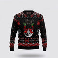FUNSTUFFPRINT Black Cat Ornament Christmas Ugly Christmas Sweater – Cat Lover Christmas Sweater Ugly Sweater