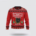 FUNSTUFFPRINT Black Cat Rockin Funny Family Ugly Christmas Sweater For Men And Women, Best Gift For Christmas, Christmas Fashion Winter Ugly  Sweater