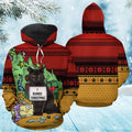 FUNSTUFFPRINT 3D Black Cat Ruined Christmas All Over 3D Hoodie and Zip Hoodie