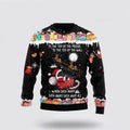 FUNSTUFFPRINT Black Cat Sleigh Christmas Ugly Christmas Sweater For Men And Women, Best Gift For Christmas, Christmas Fashion Winter Ugly  Sweater