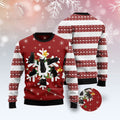 FUNSTUFFPRINT Black Cat Snowflake Ugly Christmas Sweater, Christmas Cat Ugly Sweater, Ugly Cat Xmas Sweater Ugly Sweater