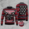 FUNSTUFFPRINT Black Cat Spooky Halloween Ugly Christmas Sweater, Christmas Cat Ugly Sweater, Ugly Cat Xmas Sweater Ugly Sweater