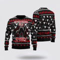 FUNSTUFFPRINT Black Cat Spooky Halloween Ugly Christmas Sweater For Men And Women, Best Gift For Christmas, Christmas Fashion Winter Ugly  Sweater