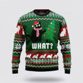 FUNSTUFFPRINT Black Cat What Christmas Ugly Christmas Sweater For Men And Women, Best Gift For Christmas, Christmas Fashion Winter Ugly  Sweater