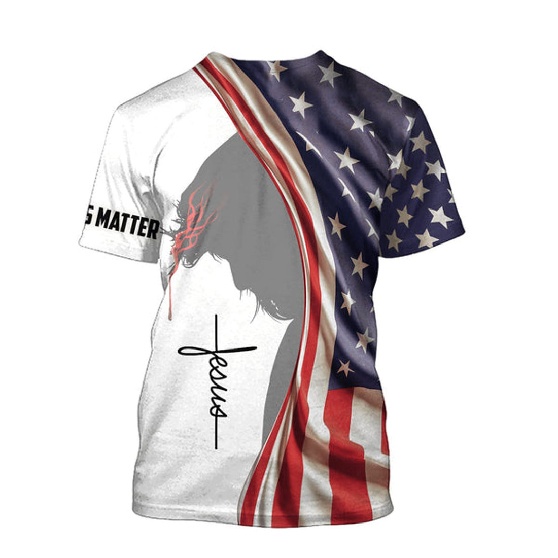 FUNSTUFFPRINT Black Lives Matter Jesus Unisex Shirts - Christian 3D T-shirt