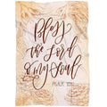 FUNSTUFFPRINT Bless The Lord O My Soul Psalm 1031 Fleece Blanket - Christian Blanket - Bible Verse Blanket