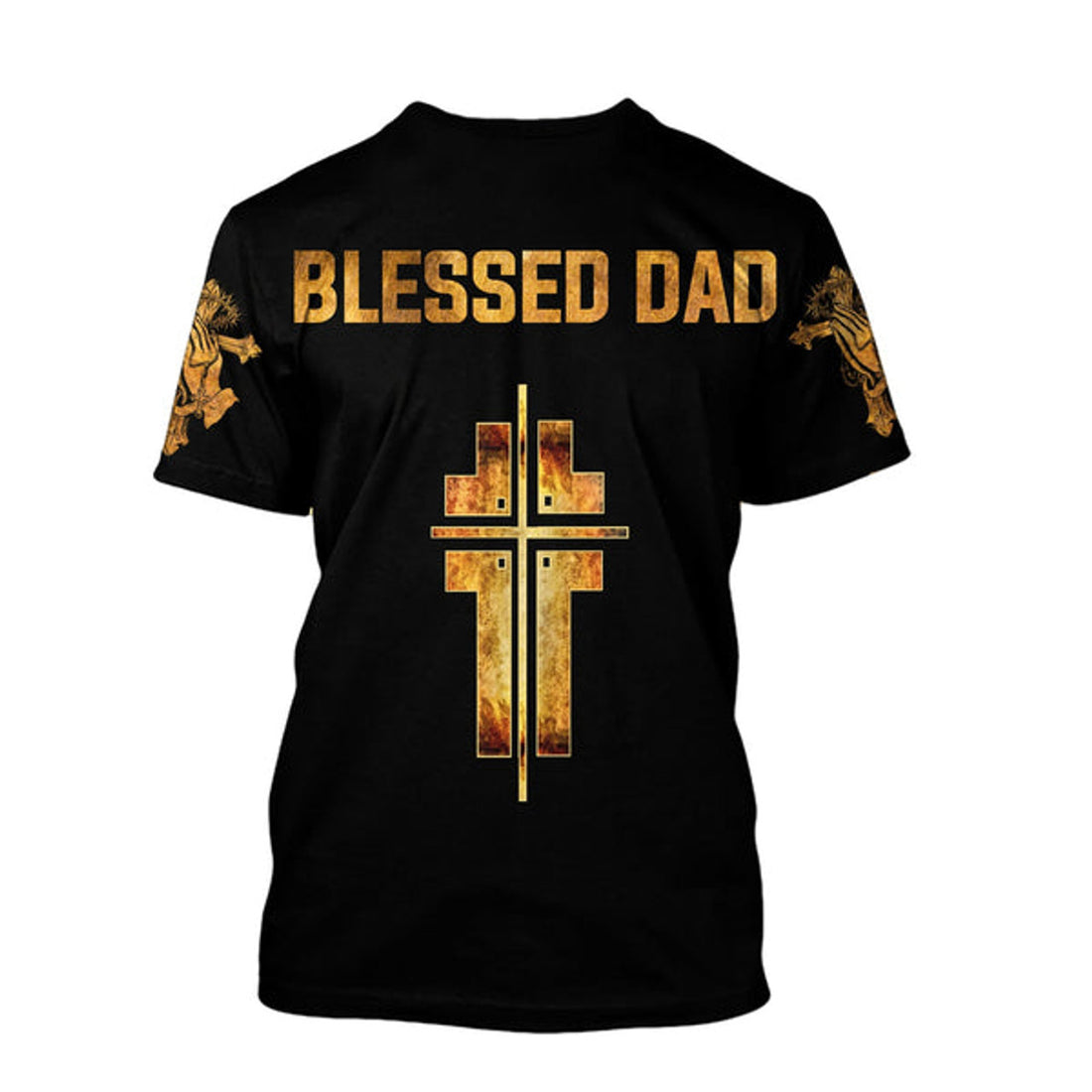 FUNSTUFFPRINT Blessed Dad Jesus Shirts - Christian 3D T-shirt