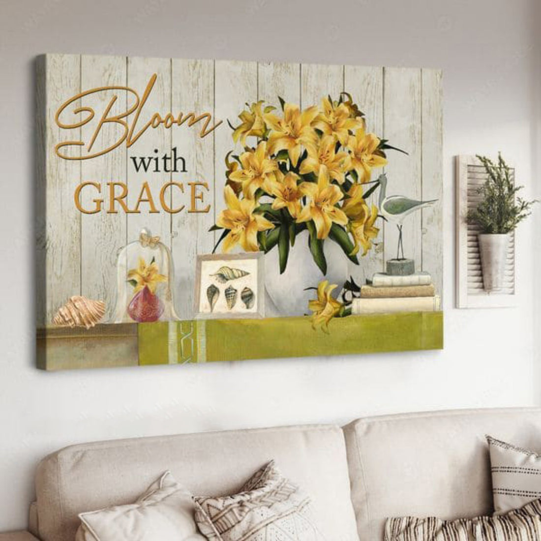 Bloom With Grace, Flower Lover, Poster Decor, Wall Art Poster Poster and Canvas