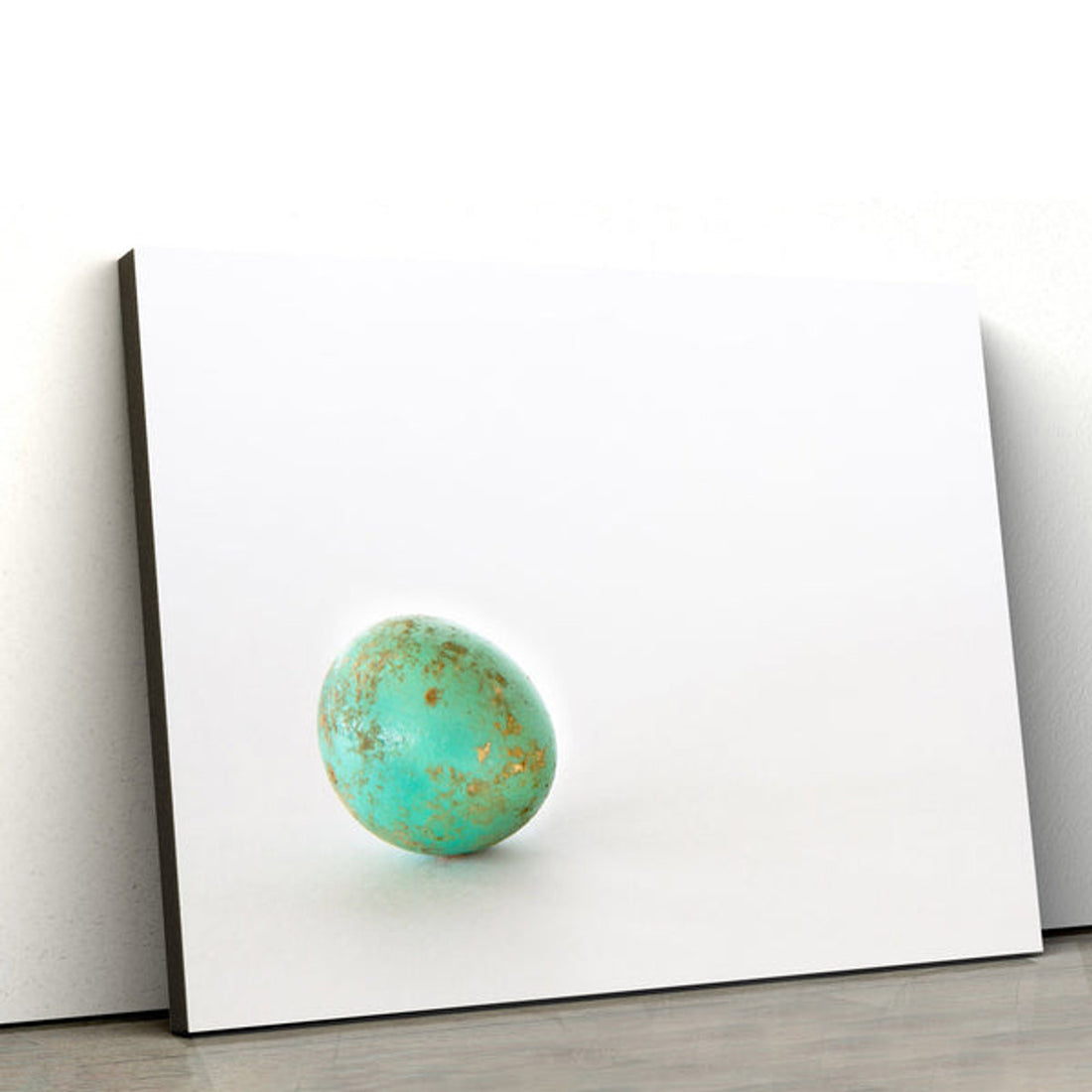 Blue And Gold Egg Canvas Wall Art - Easter Wall Art - Christian Canvas Wall Art