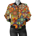 FUNSTUFFPRINT Bohemian Patchwork Print Pattern Women Casual 3D Bomber Jacket