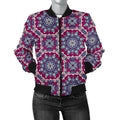 FUNSTUFFPRINT Bohemian Print Pattern Women Casual 3D Bomber Jacket