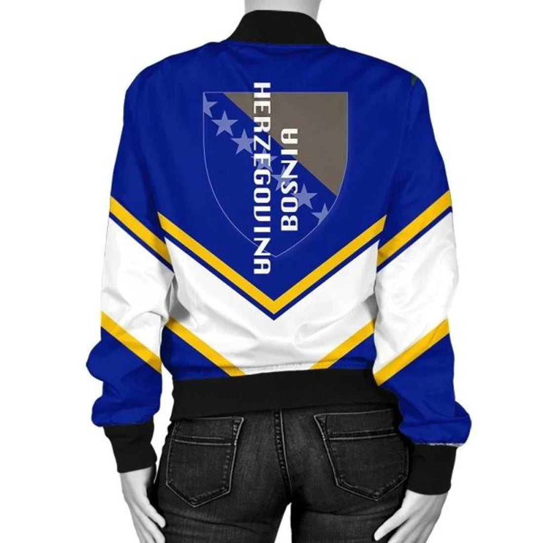 FUNSTUFFPRINT Bolivia Coat Of Arms Women Bomber Jacket Lucian Style 3D Bomber Jacket
