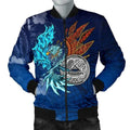 FUNSTUFFPRINT Bomber Jacket American Samoa Polynesian - Blue Polynesian Eagle - 3D Bomber Jacket