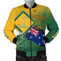 FUNSTUFFPRINT Bomber Jacket- Aus Flag and Coat Of Arms Jacket Kangaroo and Koala Sign - Men 3D Bomber Jacket