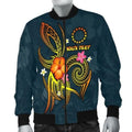 FUNSTUFFPRINT Bomber Jacket Cook Islands Polynesian Personalised - Legend of Cook Islands (Blue) 3D Bomber Jacket